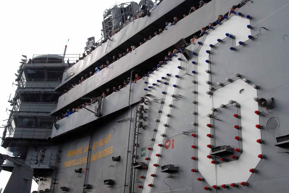 air wing fly-off aboard USS Ronald Reagan