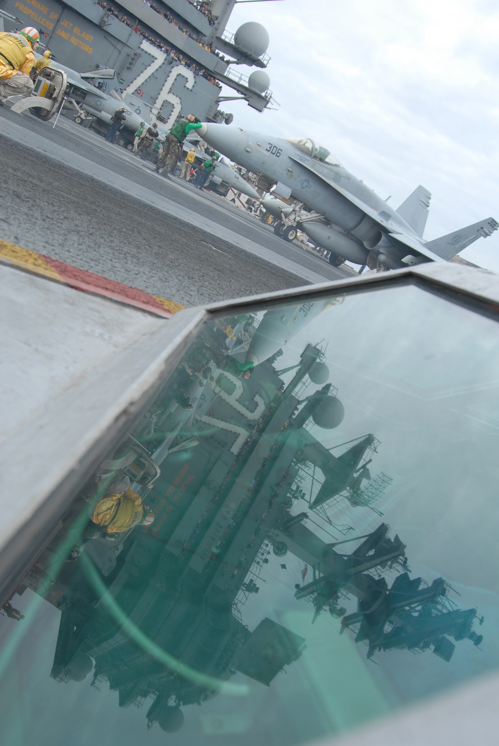 air wing fly-off aboard USS Ronald Reagan