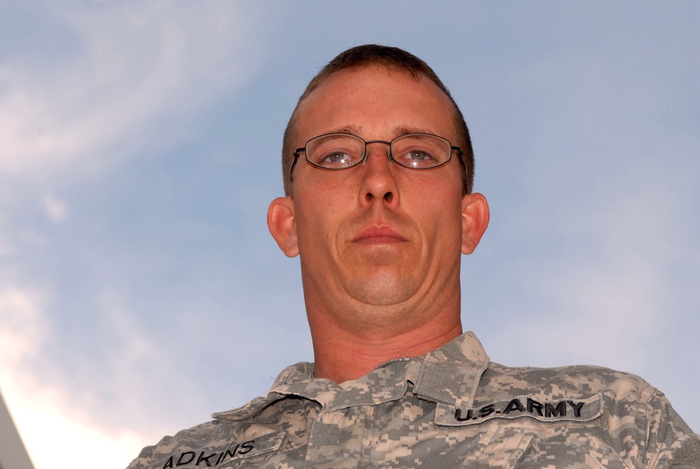 Striker Soldier in focus