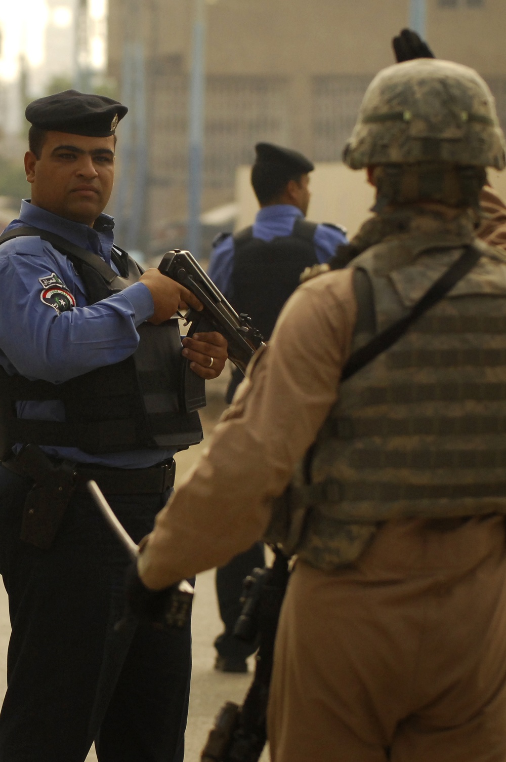 U.S. Air Force Walking Patrol in Baghdad