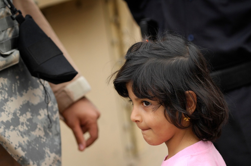 U.S. Air Force Walking Patrol in Baghdad
