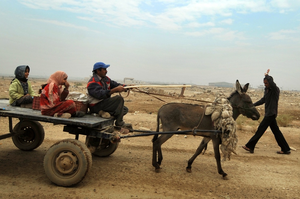 U.S. Air Force Walking Patrol in Baghdad