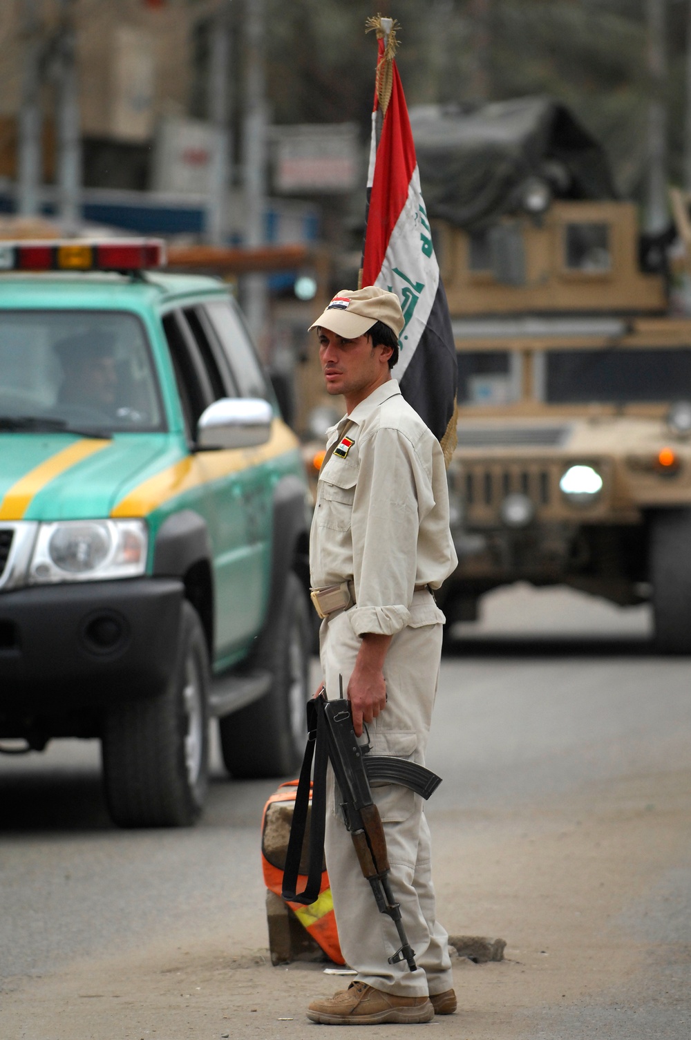 U.S. Air Force Walking Patrol in Baghdad