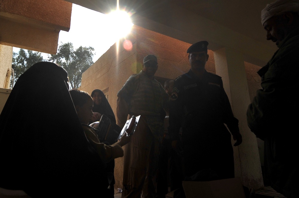 U.S. Air Force Walking Patrol in Baghdad