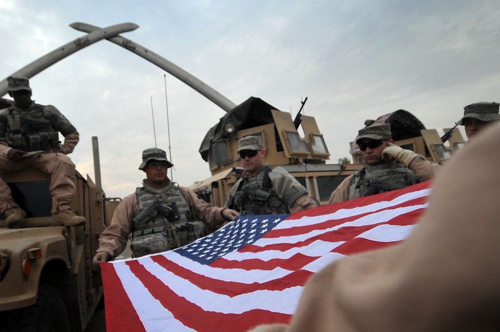 U.S. Air Force Walking Patrol in Baghdad