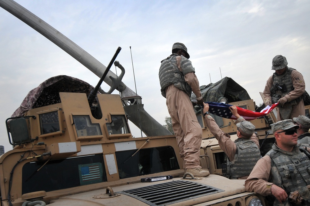 U.S. Air Force Walking Patrol in Baghdad