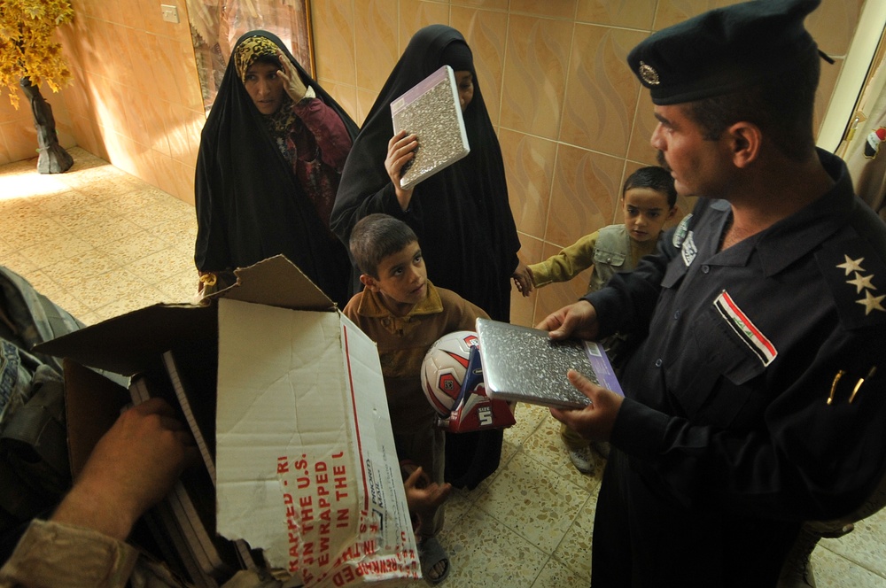 U.S. Air Force Walking Patrol in Baghdad