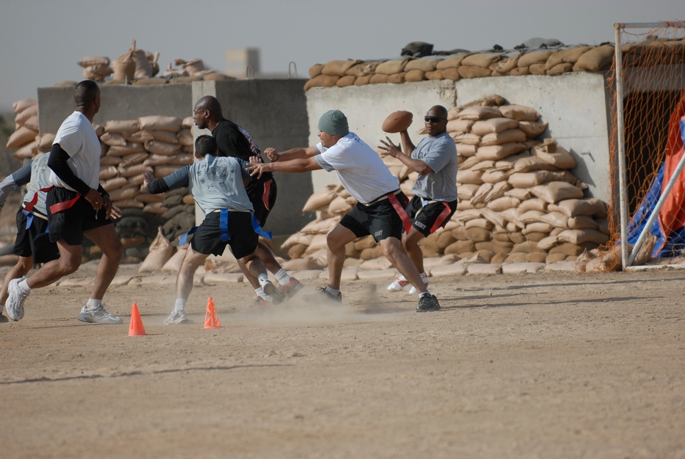 Senior non-commissioned officers beat Warrant Mafia in Turkey Bowl