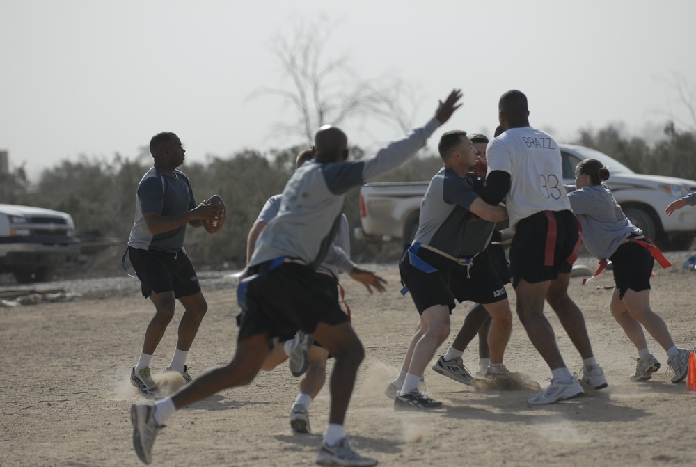 Senior non-commissioned officers beat Warrant Mafia in Turkey Bowl