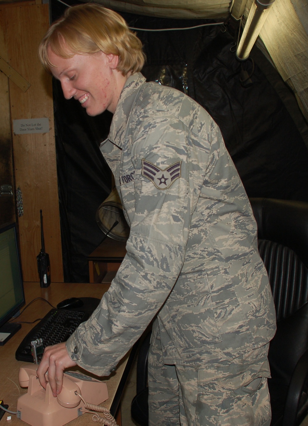 Manas Airman Receives Surprise Call from president