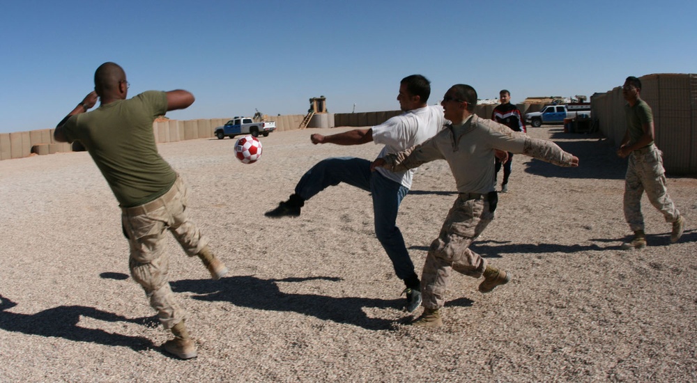 Marines Share American Traditions with Iraqi Highway Patrol