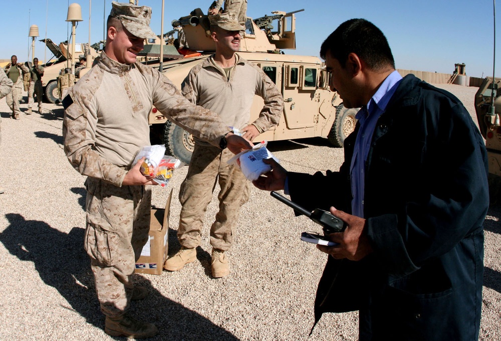 Marines Share American Traditions With Iraqi Highway Patrol