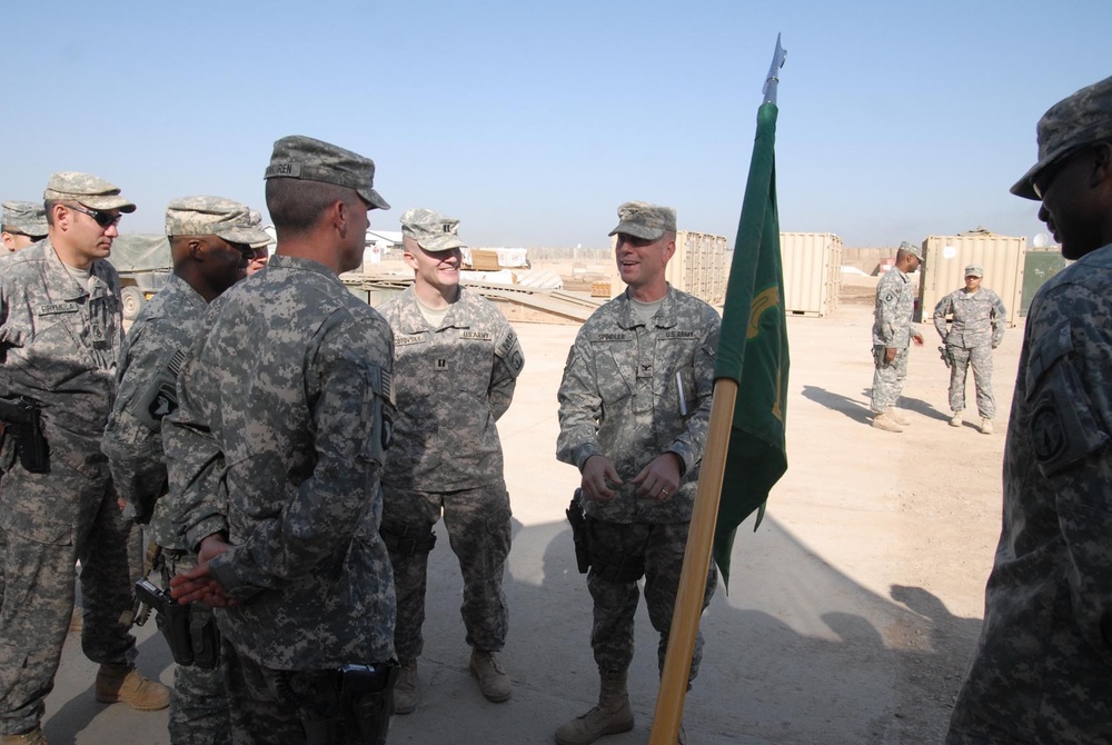Multi-National Division - Baghdad Military Police Commander troops for 2nd straight deployed serving of Thanksgiving dinner