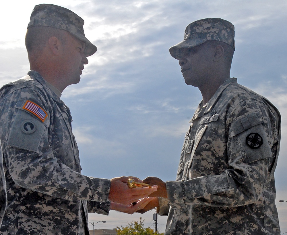 49th Transportation Command Sergeant Major passes the saber