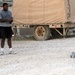 Soldiers give thanks for meal, buddy