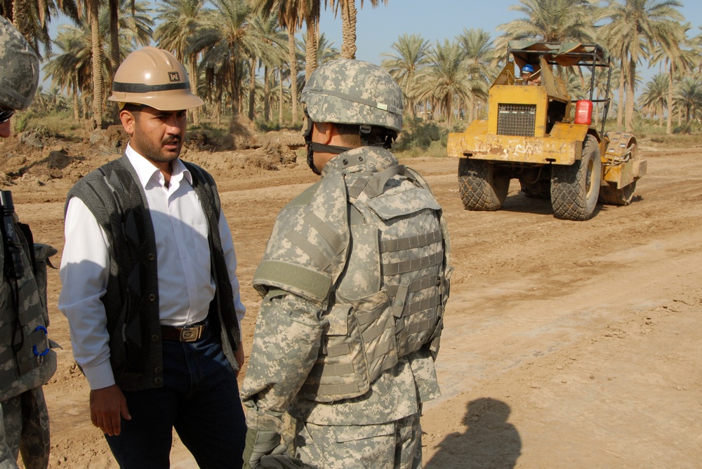 Army Corps of Engineers visits construction sites