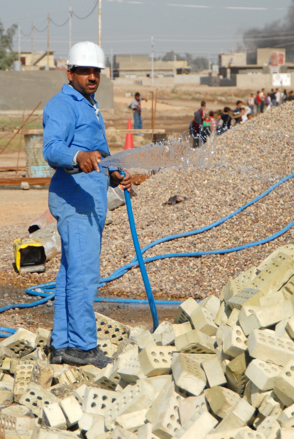 Army Corps of Engineers visits construction sites