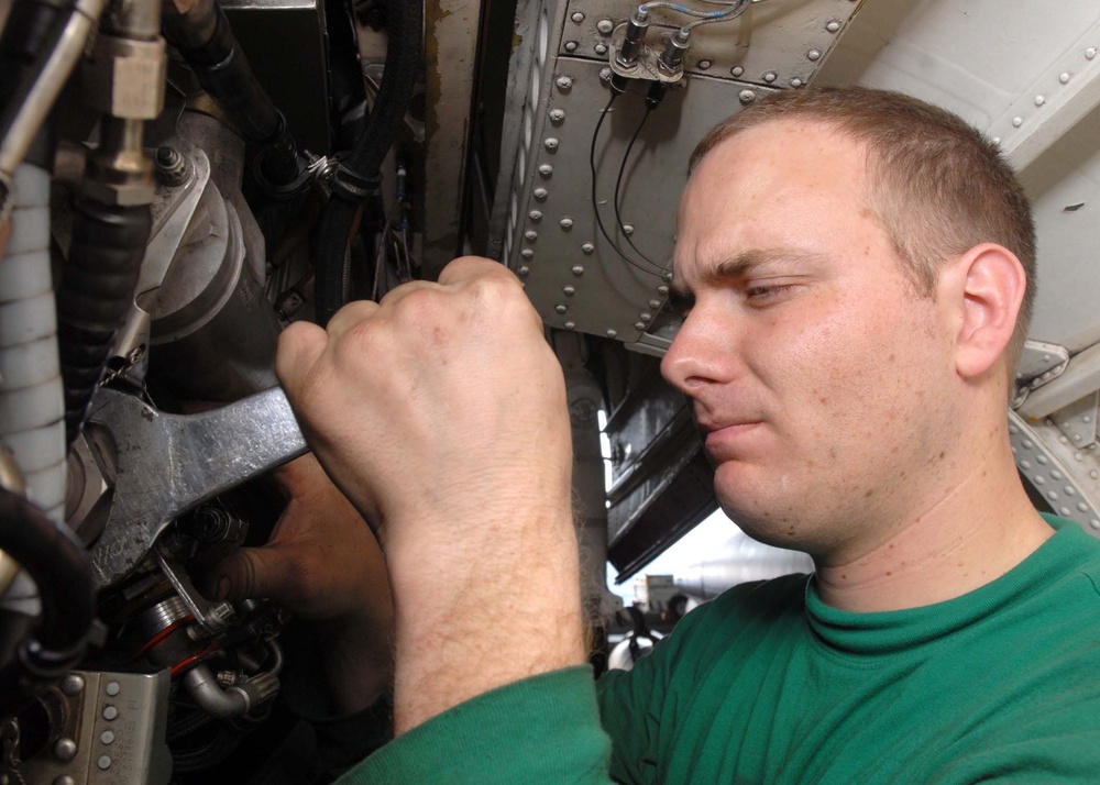 Sailors on the USS Theodore Roosevelt