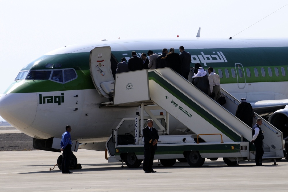 Boarding the plane