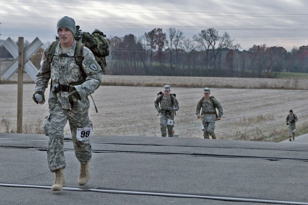 Road march reels in Reserve Officer Training Corps cadets, Guardsmen and Reserve Soldiers