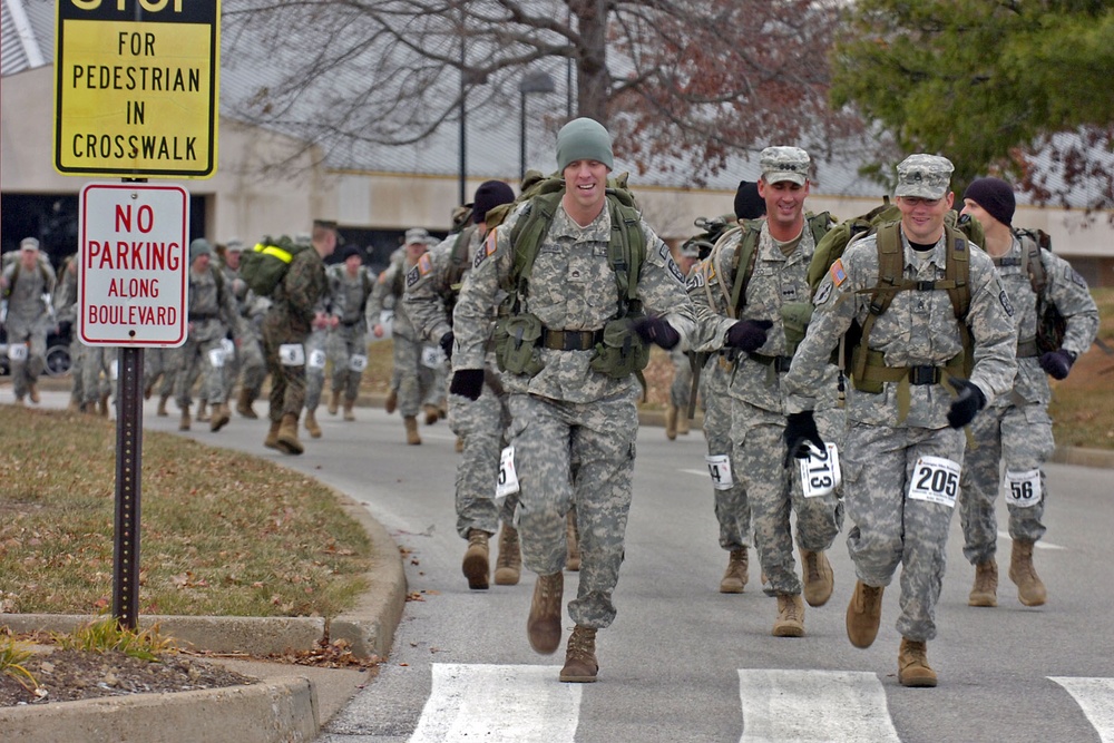 Road march reels in Reserve Officer Training Corps cadets, Guardsmen and Reserve Soldiers