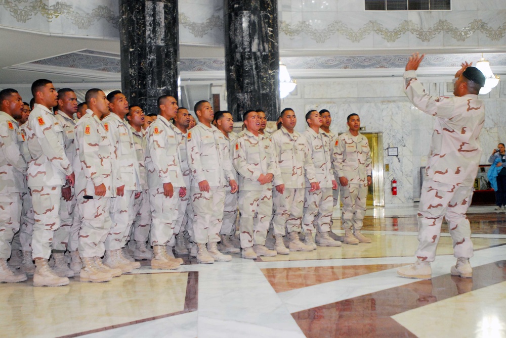 Royal Tongan Marine end of mission ceremony