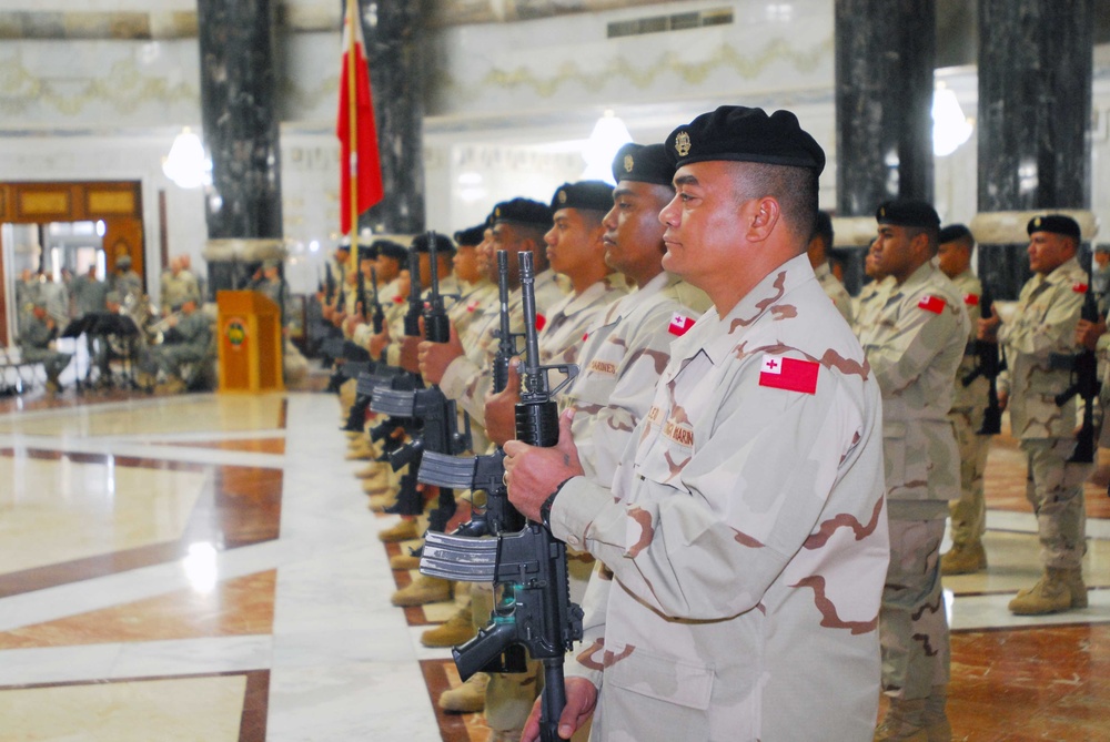 Royal Tongan Marine end of mission ceremony