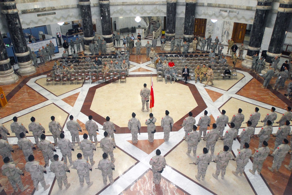 Royal Tongan Marine end of mission ceremony