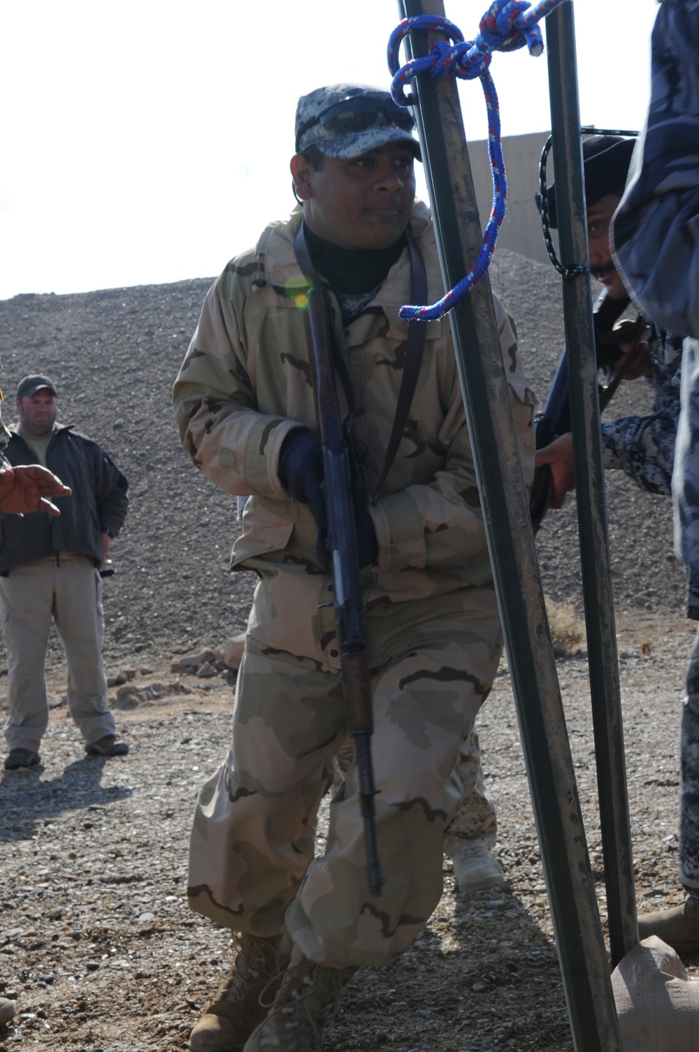 Iraqi police refresher course at Forward Operating Base Delta