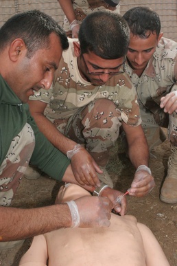 Iraqi Soldiers Receive Combat Lifesaver Course - Navy Medical Team Conducts training with Iraqi Soldiers