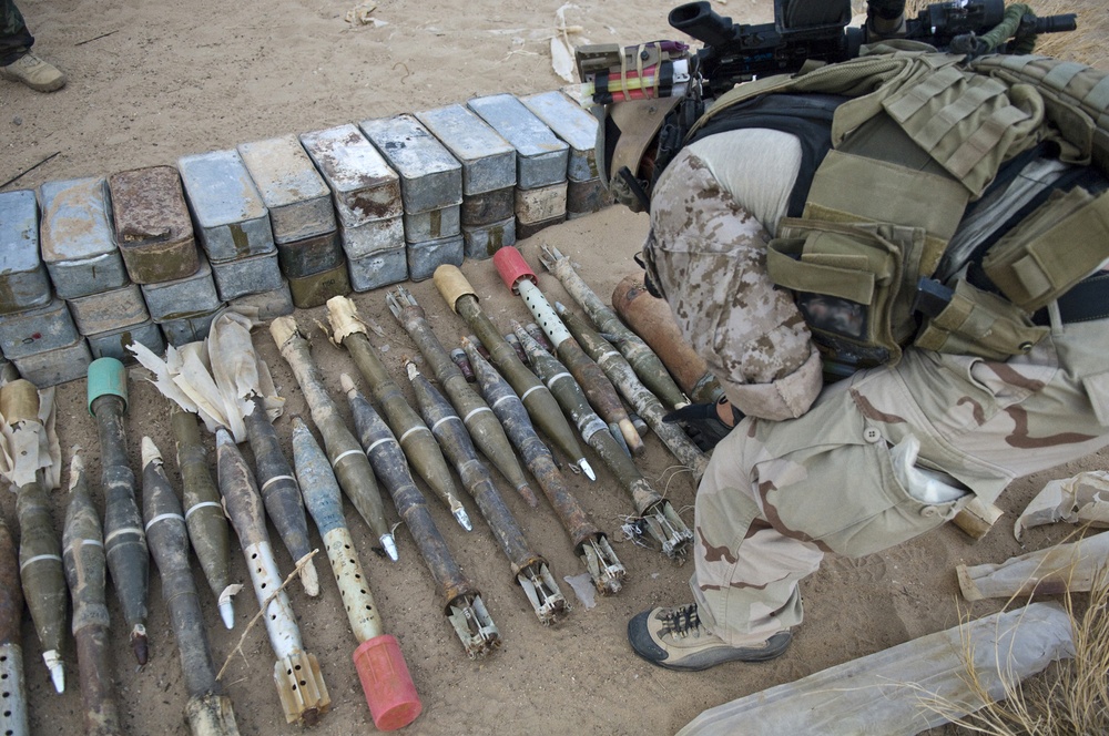 Weapons cache in Ramadi