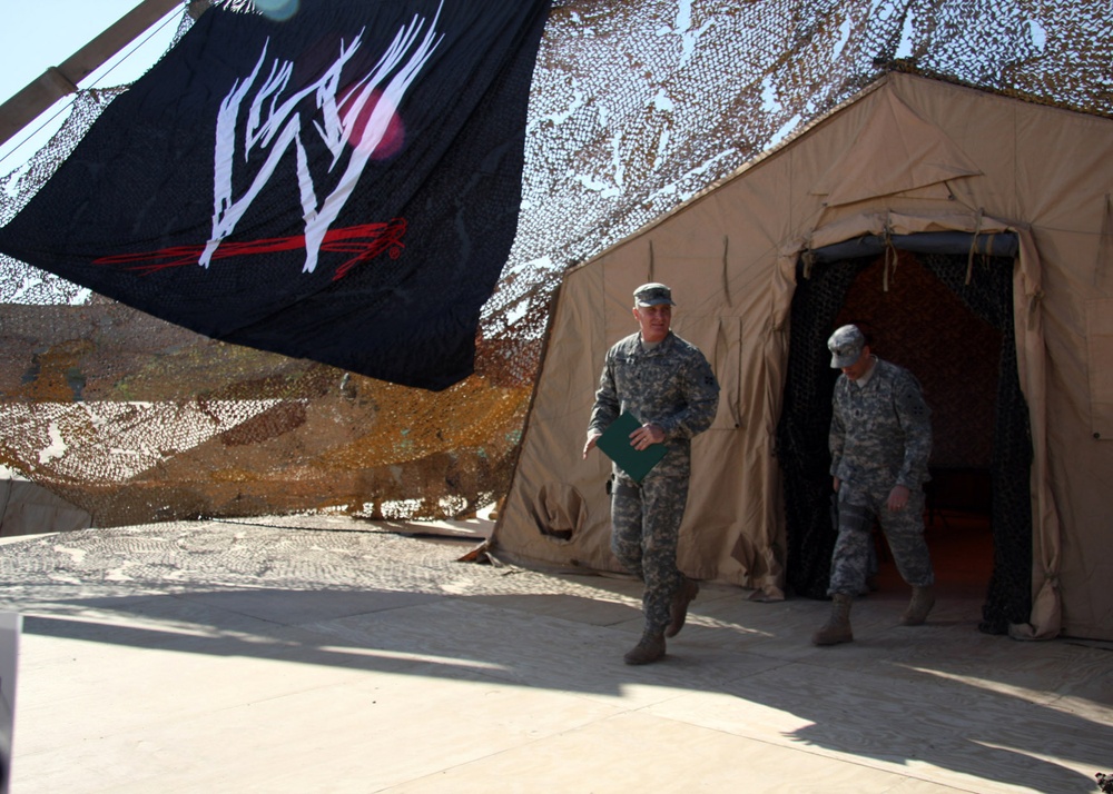 Multi-National Division - Baghdad, 4th Infantry Division Soldiers Reenlist During World Wrestling Entertainment's Salute the Troops Tour