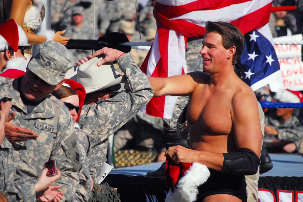 WWE's Tribute to the Troops Lays the Smack Down on Camp Victory