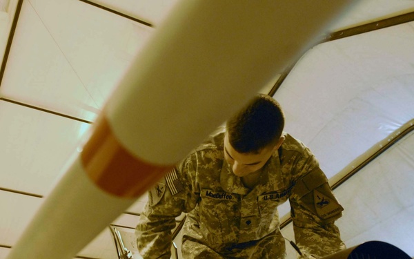 Iron Brigade Soldiers provide overhead view of mission