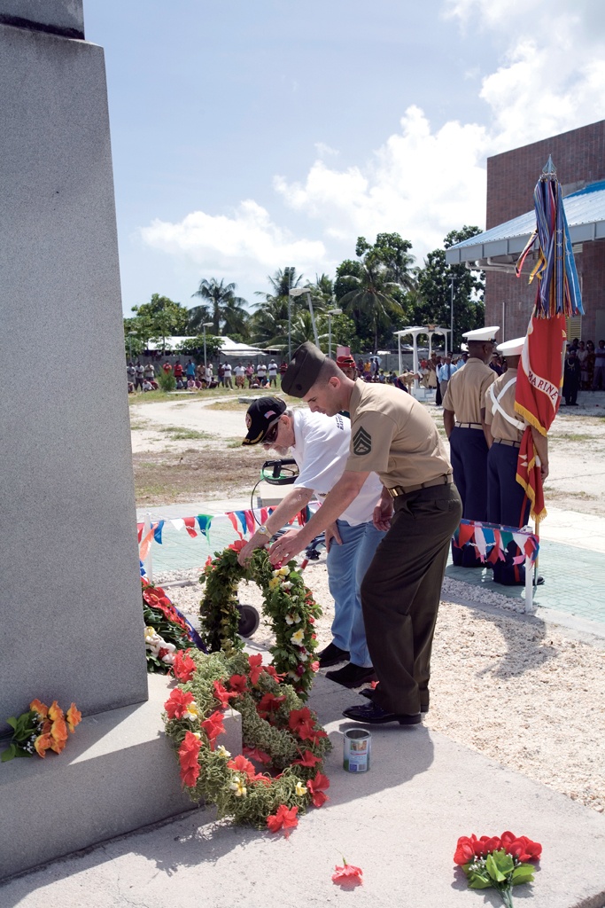 Service Members Return to Tarawa for Memorial Service