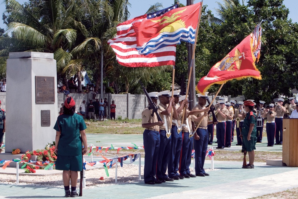 Service Members Return to Tarawa for Memorial Service