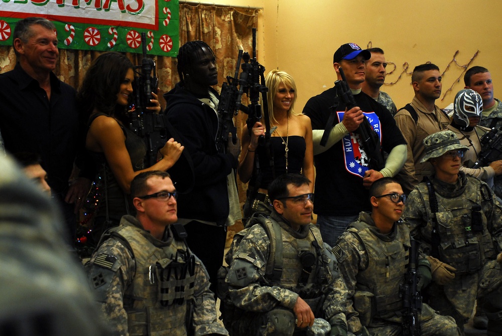 WWE Superstars visit Soldiers at FOB Falcon