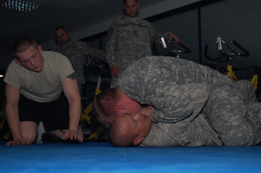 Logisticians knock out combatives