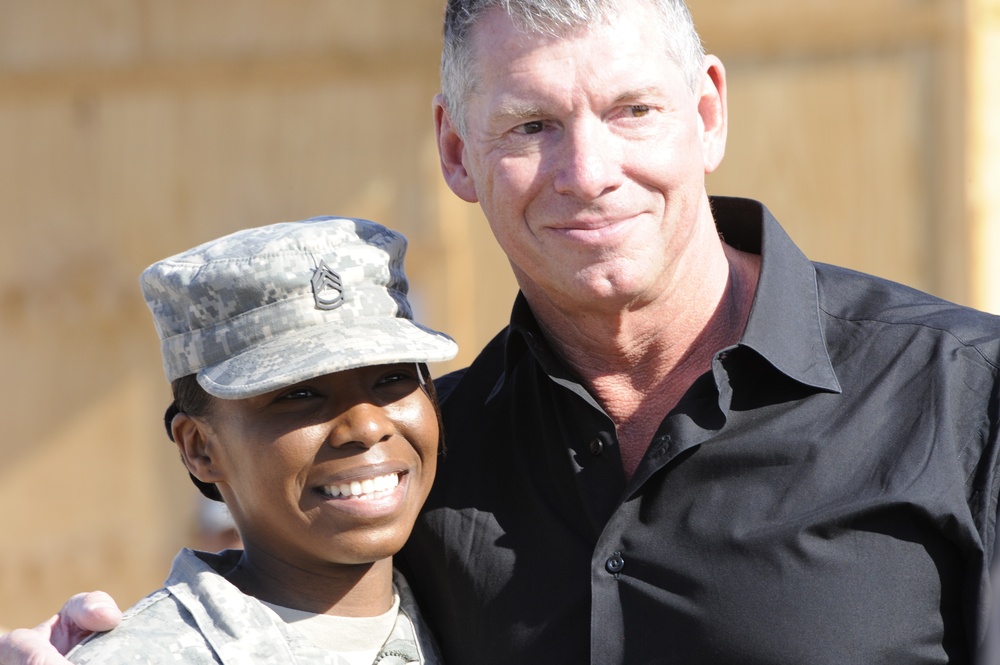 WWE Stars visit Soldiers at Forward Operating Base War Eagle