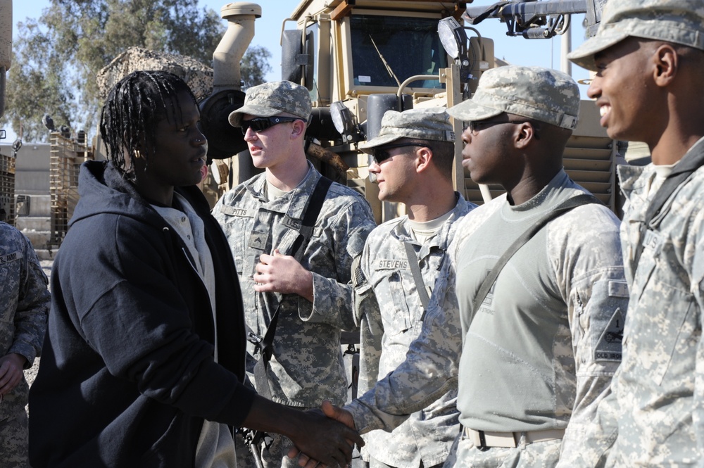 WWE Stars visit Soldiers at Forward Operating Base War Eagle