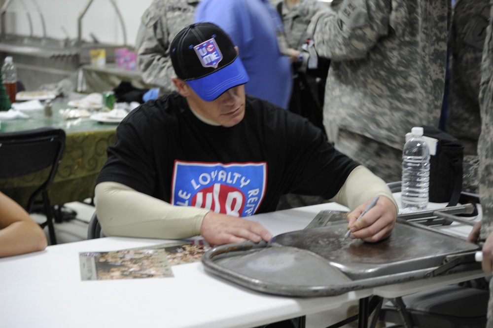 WWE Stars visit Soldiers at Forward Operating Base War Eagle