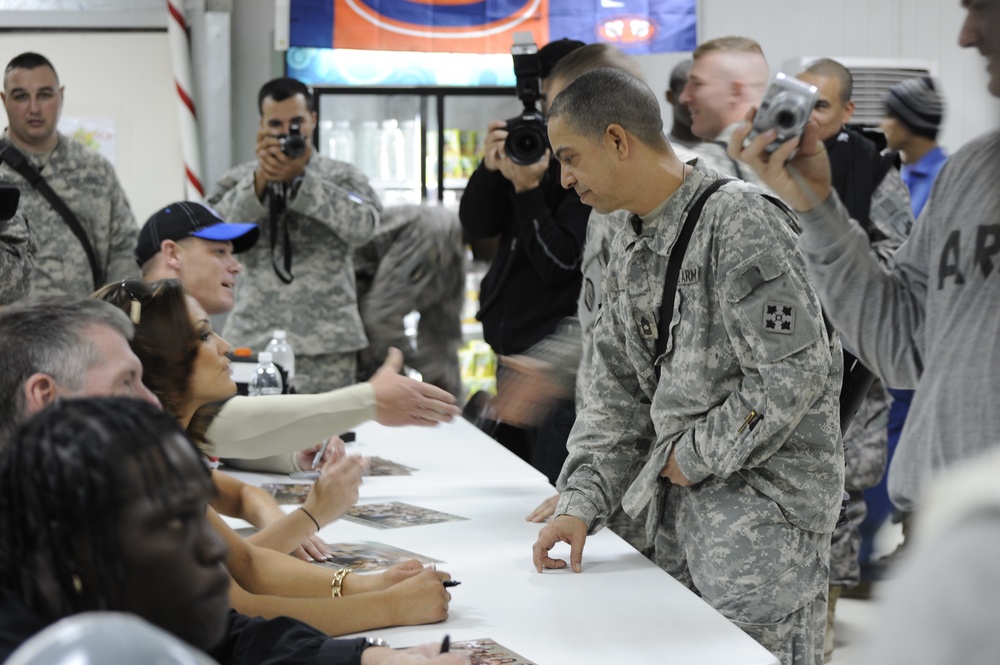 WWE Stars visit Soldiers at Forward Operating Base War Eagle