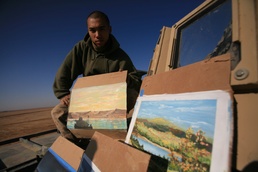 Works of Art Capture a Taste of Home in Barren Desert - Art Captures Scenes of Home As Escape From Iraqi Desert