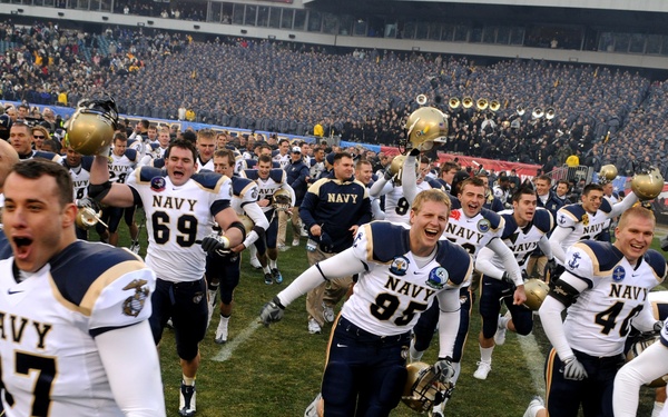 Celebrating a Navy Win