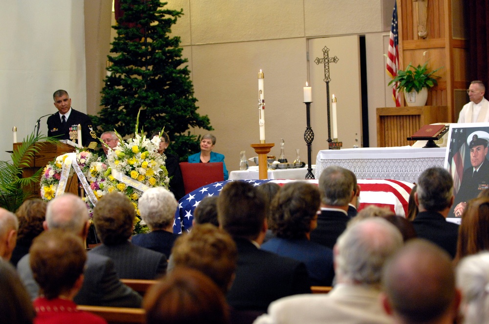 Funeral services for fourth Master Chief Petty Officer of the Navy