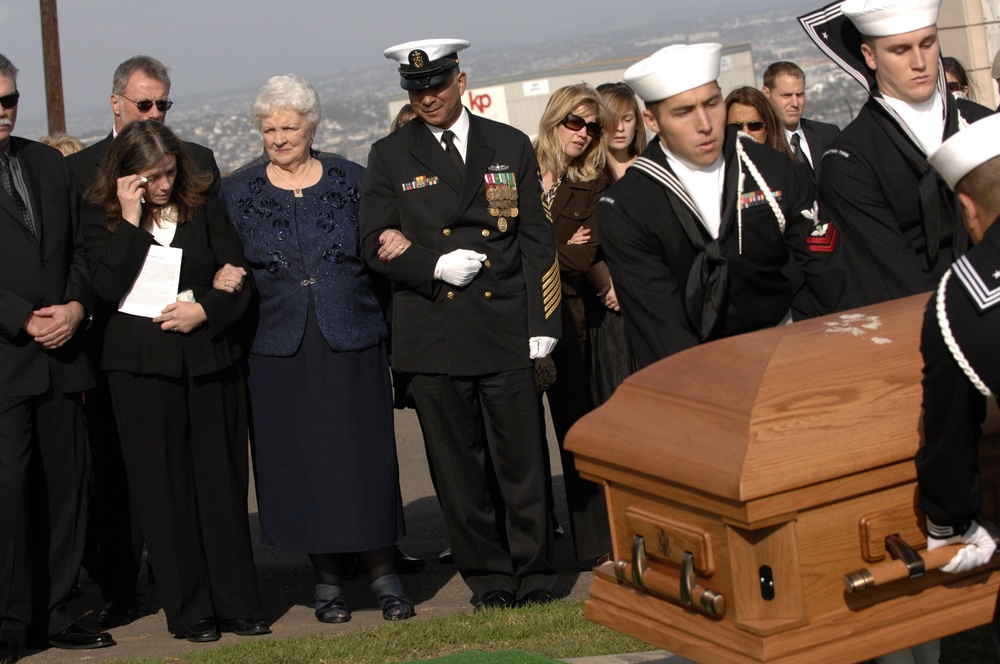 Funeral services for fourth Master Chief Petty Officer of the Navy