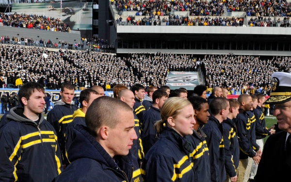 Game day action at Army-Navy game