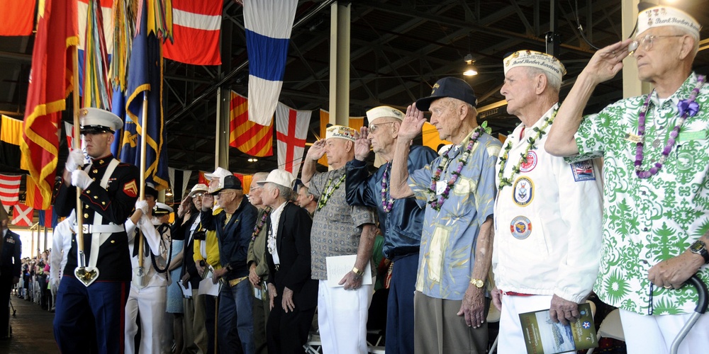 Prayers and honoring at Pearl Harbor