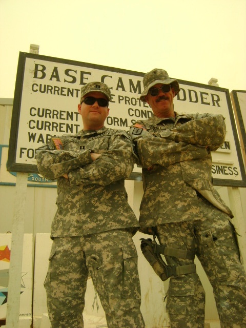 Deployed father, son aviators spend time together