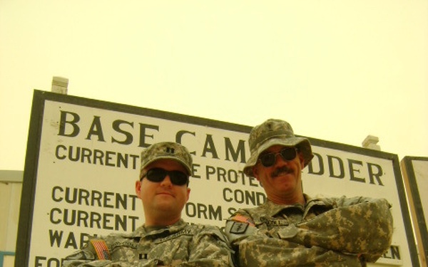 Deployed father, son aviators spend time together